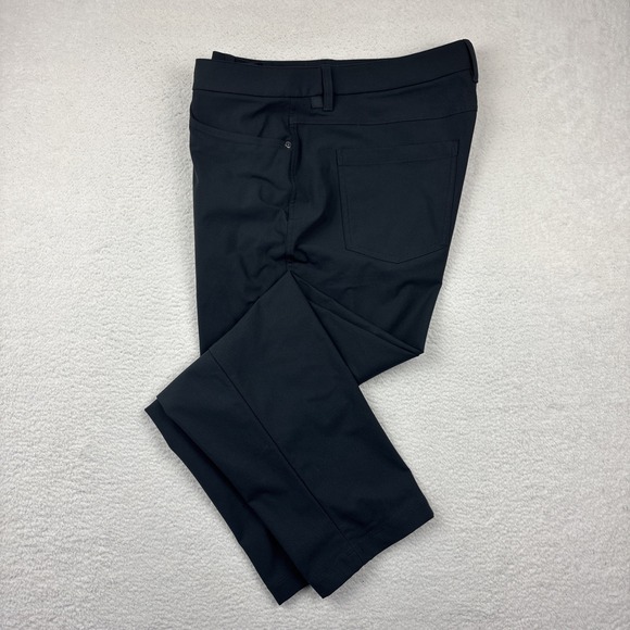 LULULEMON ABC Classic Fit‎ Warpstreme Mens Pants Size 36 Gray 5-Pocket Chino EUC